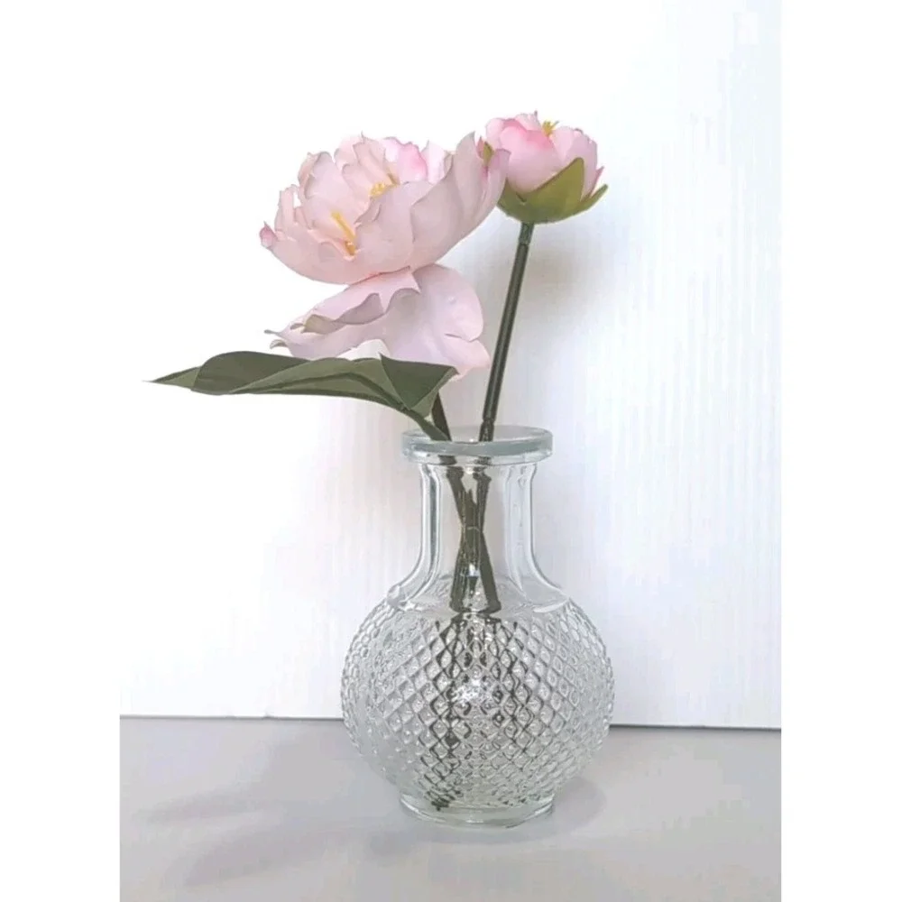 Target Bullseye Spring 2024 Pink Flowers in a Clear Glass Vase 8